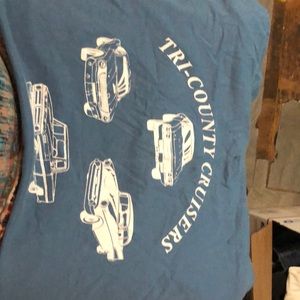 Hanes man tri county vintage car tee shirt size 2 Xl